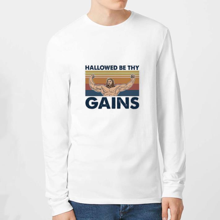 cae6d1b0 nice jesus gymer hallowed be thy gains vintage retro tshirt sweater 4 - Nice Jesus Gymer Hallowed Be Thy Gains Vintage Retro tshirt sweater