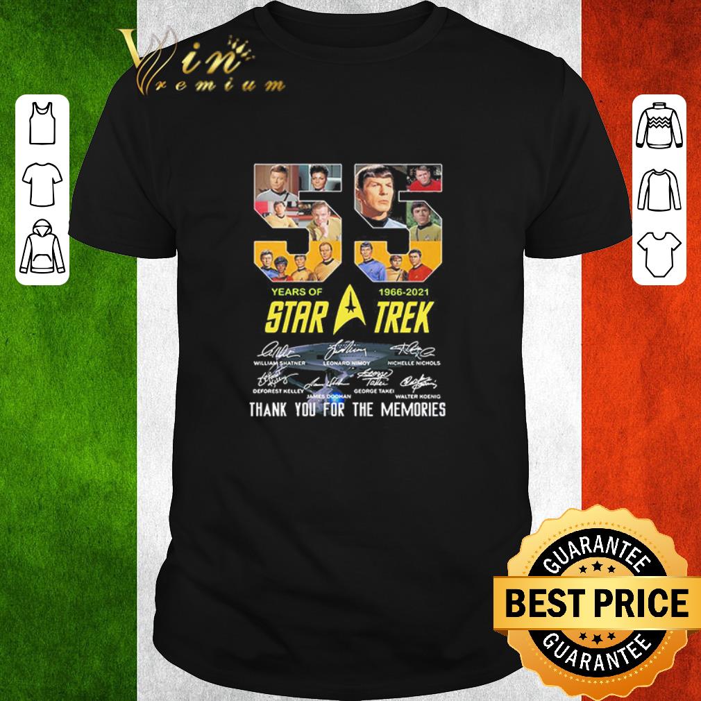 Pretty 55 Years Of Star Trek 1966 2021 Thank You For The Memories Signatures shirt