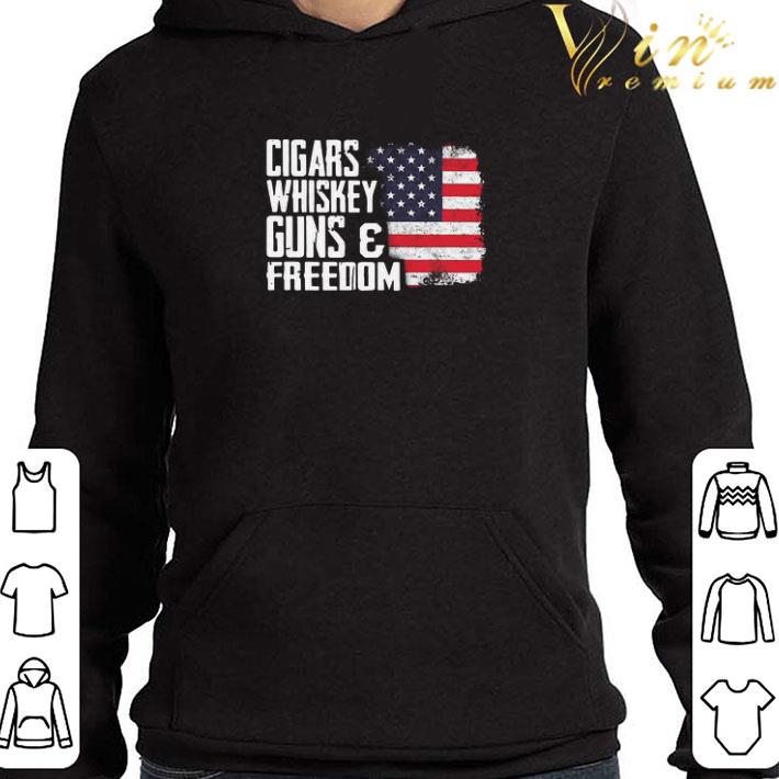 18bd9338 cigars whiskey guns and freedom american flag shirt 4 - Cigars Whiskey Guns And Freedom American Flag shirt