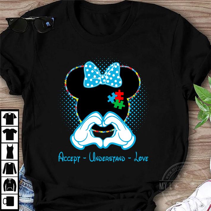 Best Minnie mouse accept understand love Autism Awareness Puzzle shirt