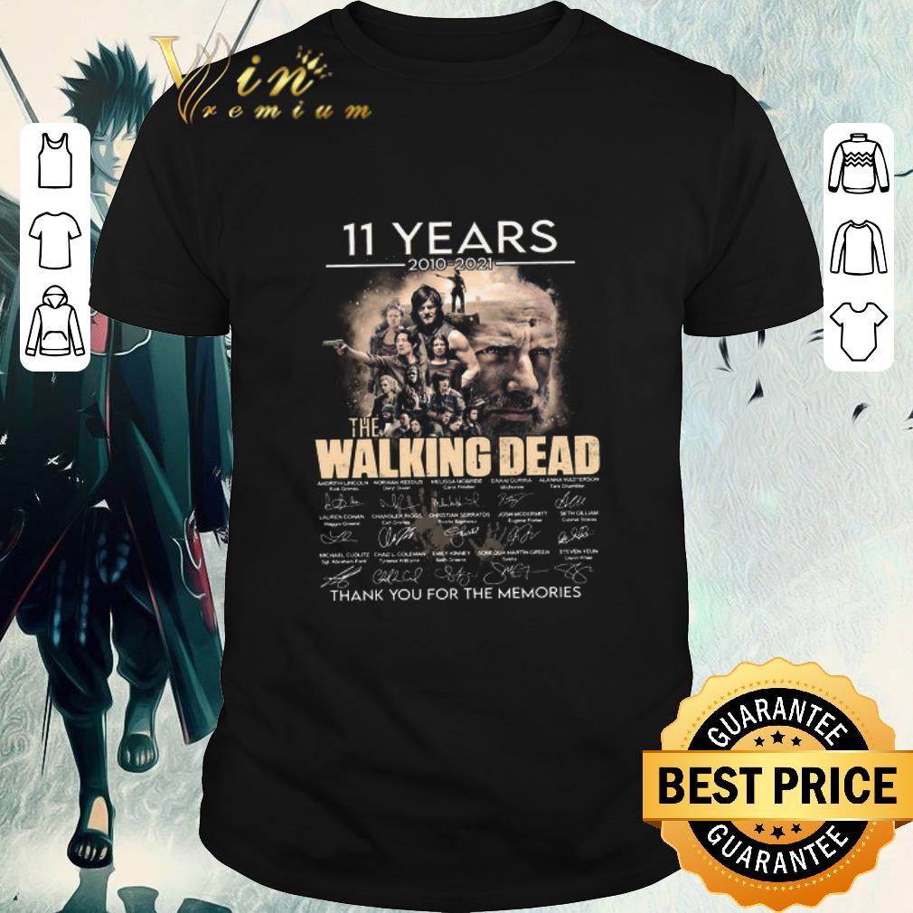 Premium 11 years 2010-2021 the walking dead thank you for the memories shirt