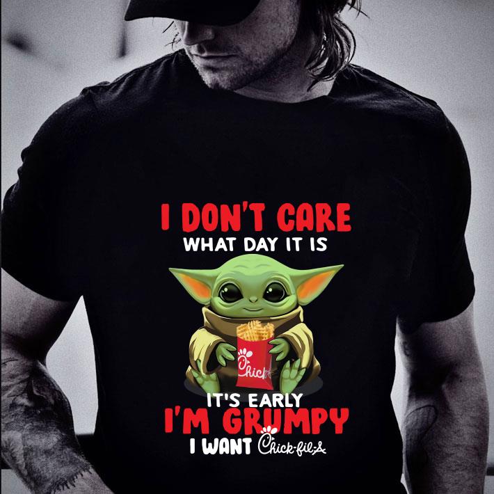 Official Baby Yoda I Don’t Care What Day It Is Its Early Im Grumpy I Want shirt Official Baby Yoda I Don’t Care What Day It Is Its Early Im Grumpy I Want shirt