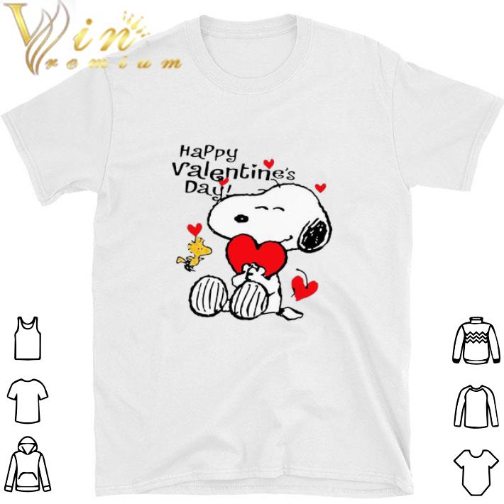 Original Snoopy Hug Heart And Woodstock Happy Valentines Day shirt sweatshirt