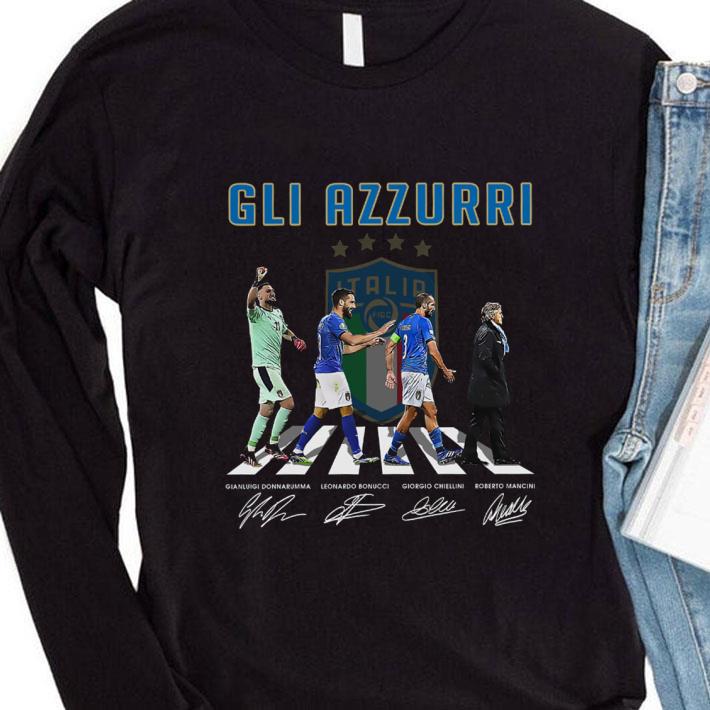 Official Gli Azzurri Italia Abbey Road Signatures Gianluigi Donnarumma Leonardo Bonucci Giorgio Chiellini Roberto Mancini Shirt Gli Azzurri Italia Abbey Road Signatures Gianluigi Donnarumma Leonardo Bonucci Giorgio Chiellini Roberto Mancini Shirt 4 - Official Gli Azzurri Italia Abbey Road Signatures Gianluigi Donnarumma Leonardo Bonucci Giorgio Chiellini Roberto Mancini Shirt