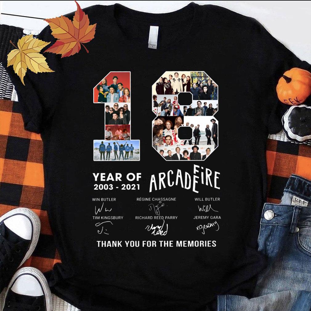 Best 2021 Arcade Fire 18 years of 2003-2021 Signatures Thank Memories Shirt 2021 Arcade Fire 18 years of 2003 2021 Signatures Thank Memories Shirt 1 - Best 2021 Arcade Fire 18 years of 2003-2021 Signatures Thank Memories Shirt