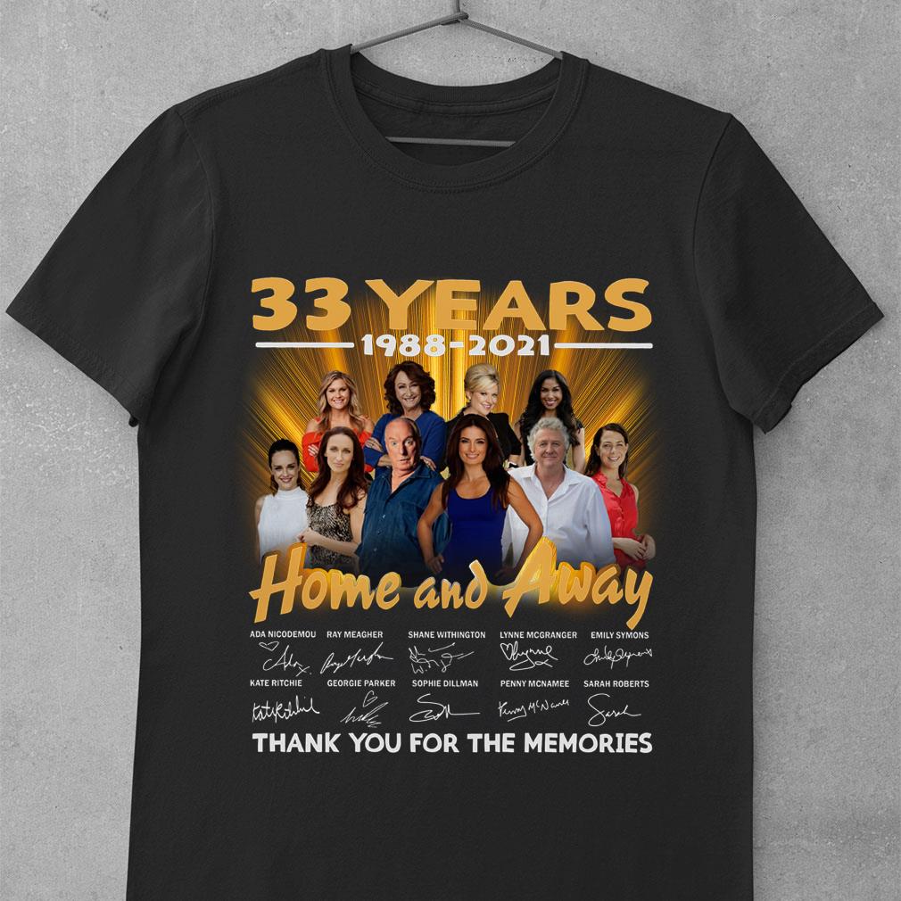 Awesome 2021 Home and Away 33 years signatures thank you for the memories shirt 2021 Home and Away 33 years signatures thank you for the memories shirt 1 - Awesome 2021 Home and Away 33 years signatures thank you for the memories shirt