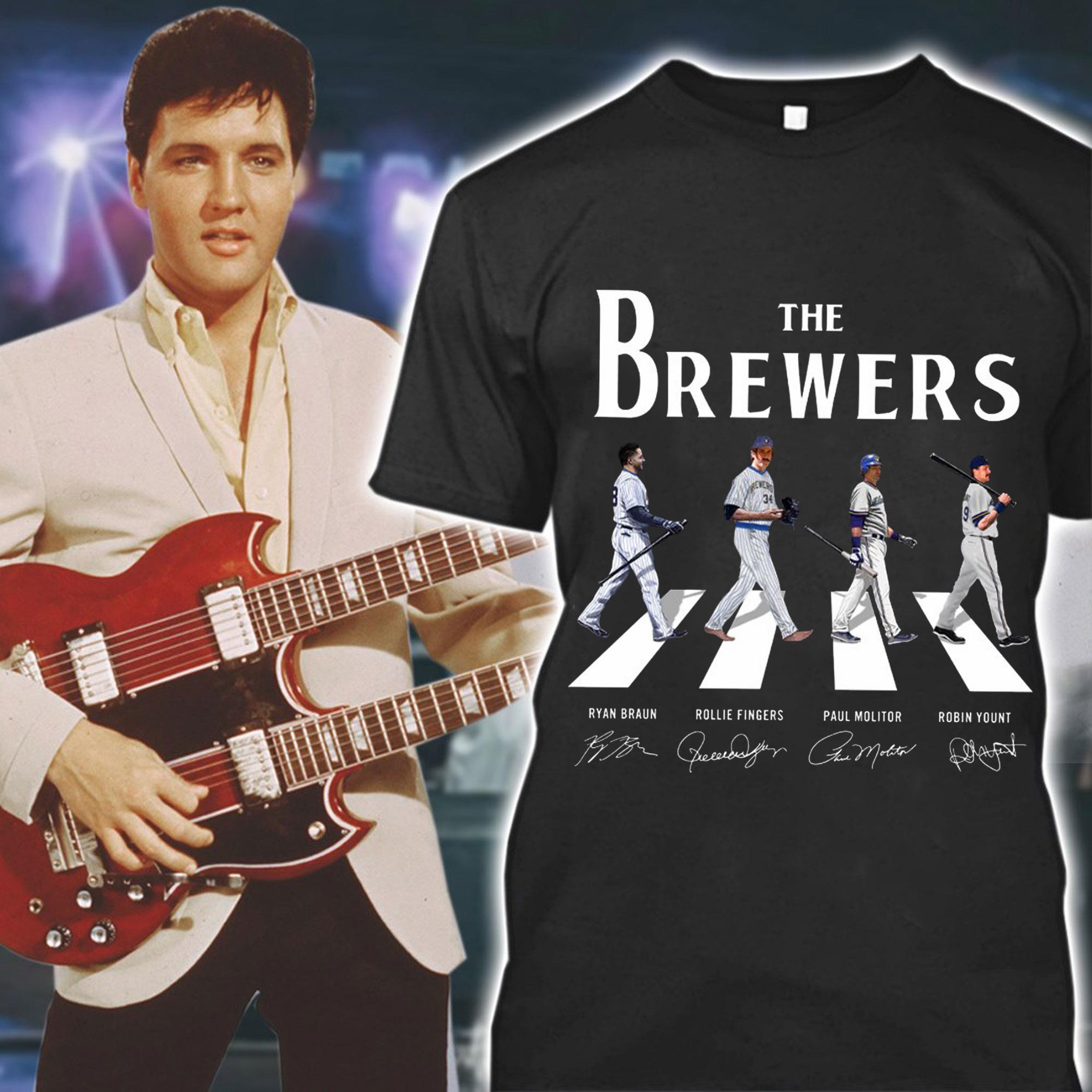 Best 2021 The Brewers Abbey Road Signatures Milwaukee Brewers Shirt