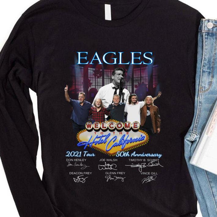 Funny 50th anniversary Eagles band welcome to the Hotel California 2021 Tour signatures shirt 50th anniversary Eagles band welcome to the Hotel California 2021 Tour signatures shirt 4 - Funny 50th anniversary Eagles band welcome to the Hotel California 2021 Tour signatures shirt