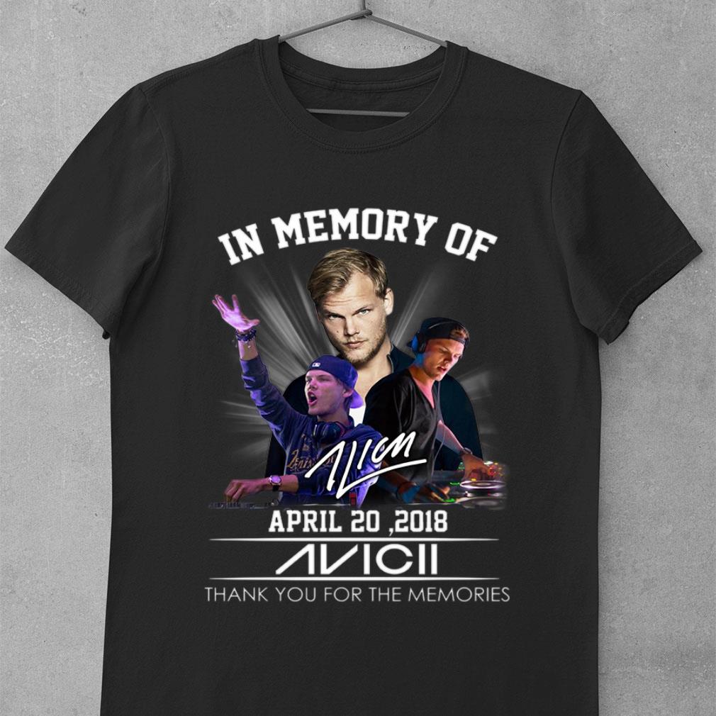 Official Avicii In Memory Of April 20 2018 thank you for the memories signature shirt