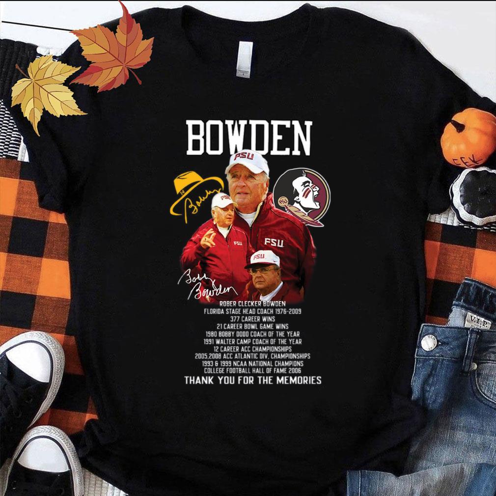 Premium Bobby Bowden FSU Florida State Seminoles Signature Thank Memories Shirt