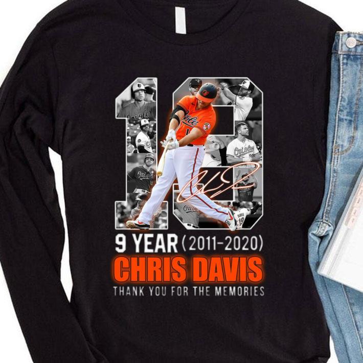 Best Chris Davis No. 19 Baltimore Orioles 9 Year 2011-2020 signature thank you for the memories shirt Chris Davis No 19 Baltimore Orioles 9 Year 2011 2020 signature thank you for the memories shirt 4 - Best Chris Davis No. 19 Baltimore Orioles 9 Year 2011-2020 signature thank you for the memories shirt