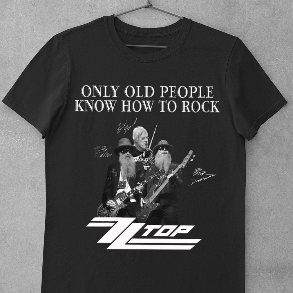 Funny Dusty Hill ZZ Top Only Old People Know How To Rock Signatures Shirt
