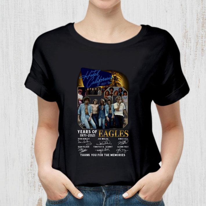 Best Eagles Band Rock 50 Years Of 1971-2021 Signatures Thank You Hotel California 2021 Tour Shirt Eagles Band Rock 50 Years Of 1971 2021 Signatures Thank You Hotel California 2021 Tour Shirt 2 - Best Eagles Band Rock 50 Years Of 1971-2021 Signatures Thank You Hotel California 2021 Tour Shirt