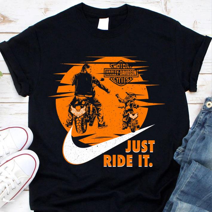 Official Father's Day Nike Motor Harley Davidson Cycles Just Ride It Shirt
