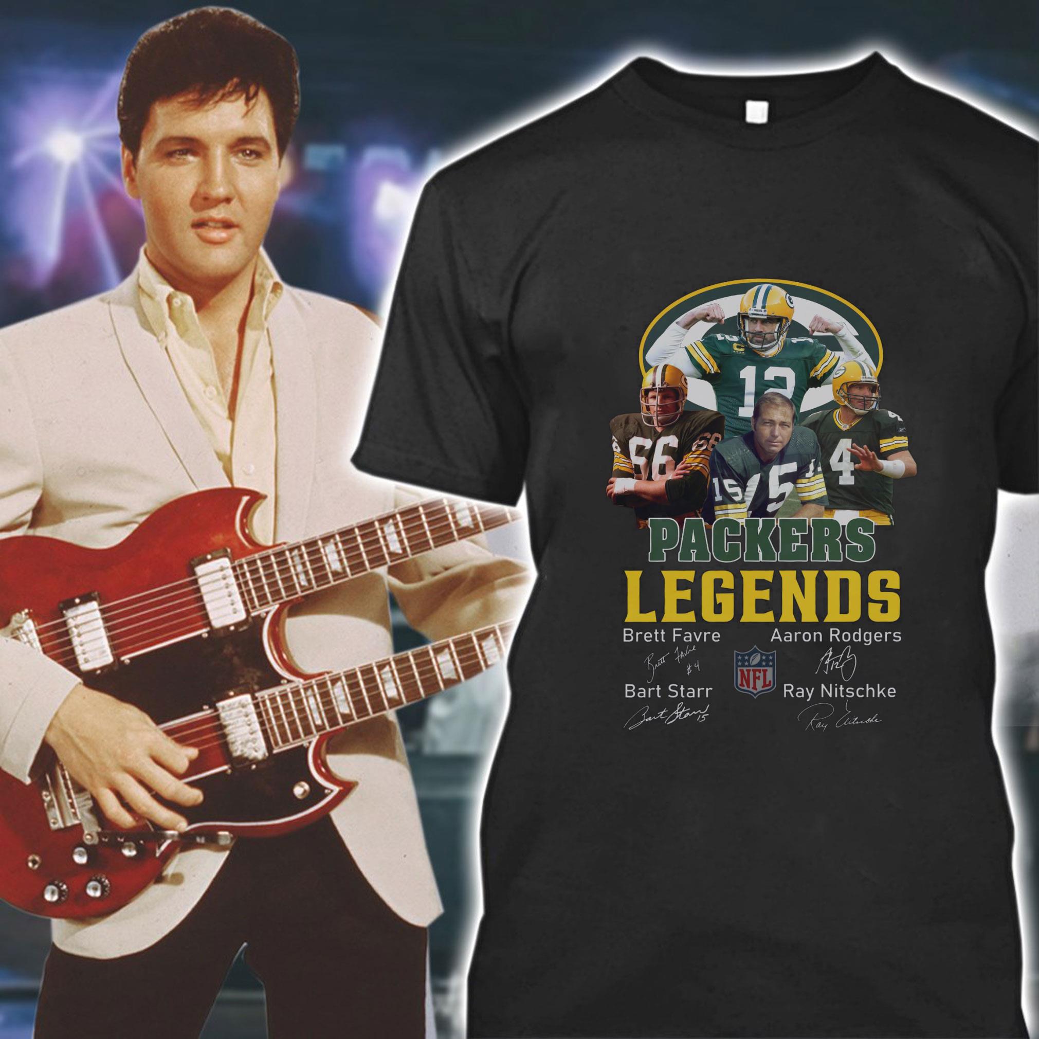 Funny Green Bay Packers Legends NFL Signatures Shirt
