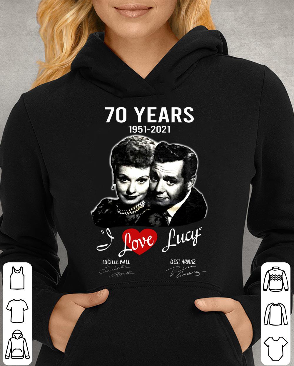 Awesome I Love Lucy sitcom 70 years 1951-2021 Lucille Ball Desi Arnaz Signatures Shirt I Love Lucy sitcom 70 years 1951 2021 Lucille Ball Desi Arnaz Signatures Shirt 4 - Awesome I Love Lucy sitcom 70 years 1951-2021 Lucille Ball Desi Arnaz Signatures Shirt