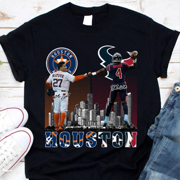 Awesome José Altuve Deshaun Watson Signatures Houston Astros Houston Texans Shirt