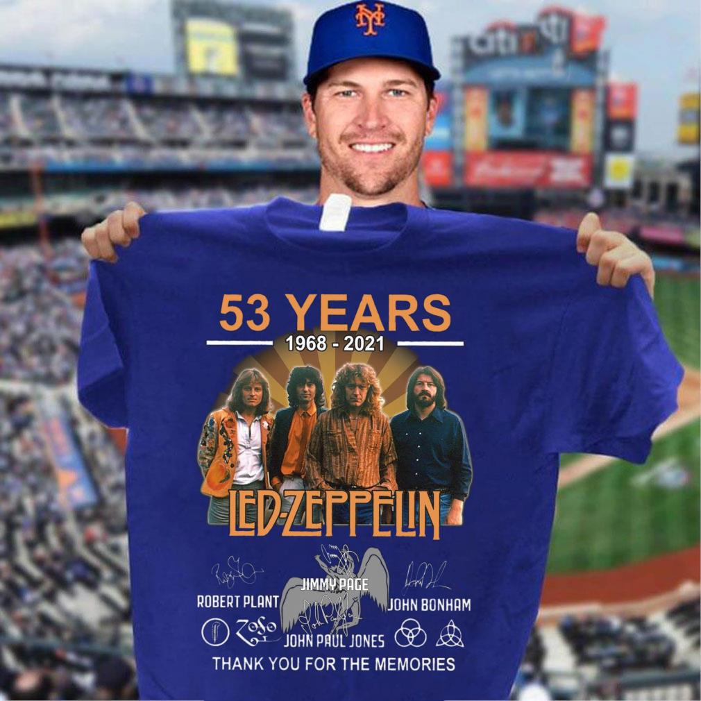 Best Led-Zeppelin band rock 53 years 1968-2021 signatures thank memories shirt Led Zeppelin band rock 53 years 1968 2021 signatures thank memories shirt 3 - Best Led-Zeppelin band rock 53 years 1968-2021 signatures thank memories shirt