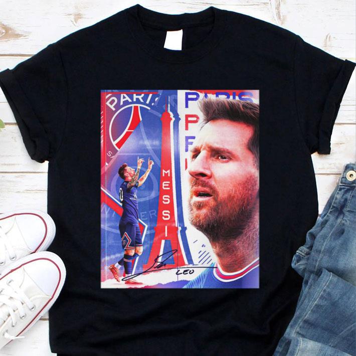 Original Lionel Messi Signature Paris Saint-Germain F.C. Poster Shirt