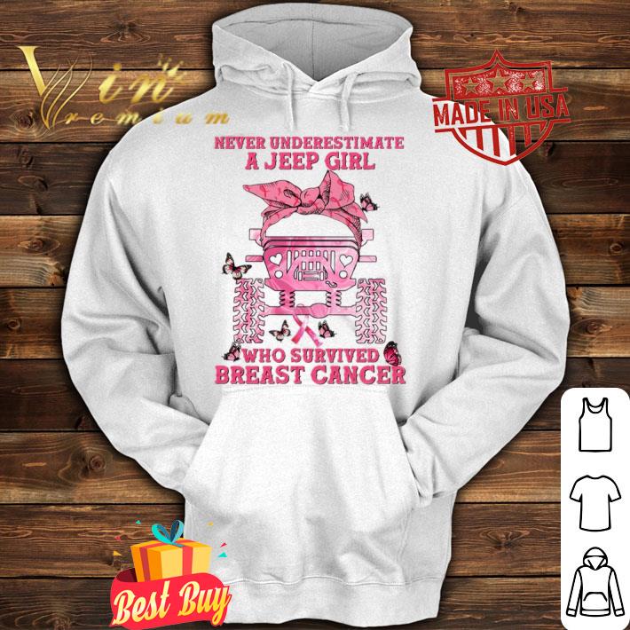 Awesome Never Underestimate A Jeep Girl Who Survived Breast Cancer Awareness Shirt Never Underestimate A Jeep Girl Who Survived Breast Cancer Awareness Shirt 4 - Awesome Never Underestimate A Jeep Girl Who Survived Breast Cancer Awareness Shirt