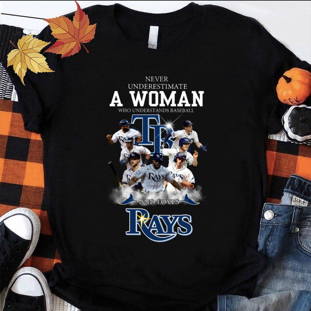 Official Never underestimate a woman who understands baseball and loves TB Rays shirt Never underestimate a woman who understands baseball and loves TB Rays shirt 1 - Official Never underestimate a woman who understands baseball and loves TB Rays shirt