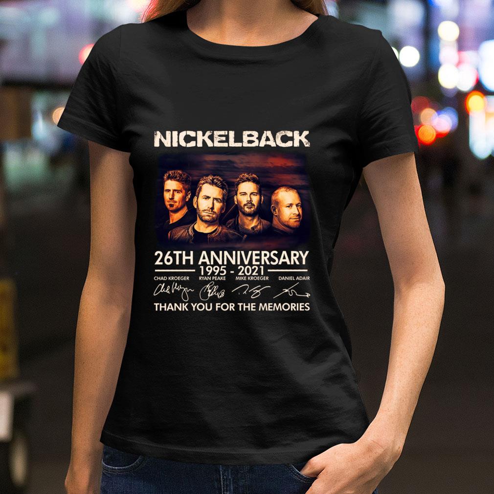 Hot Nickelback band rock 26th anniversary 1995-2021 signatures thank you for the memories shirt Nickelback band rock 26th anniversary 1995 2021 signatures thank you for the memories shirt 2 - Hot Nickelback band rock 26th anniversary 1995-2021 signatures thank you for the memories shirt