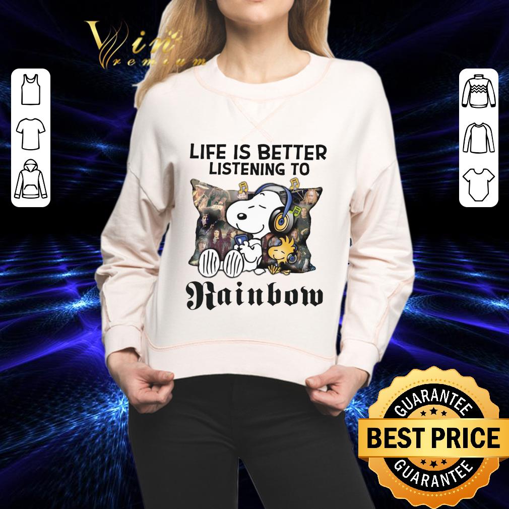 Premium Peanuts Snoopy Woodstock Life Is Better Listening To Rainbow Shirt Peanuts Snoopy Woodstock Life Is Better Listening To Rainbow Shirt 2 - Premium Peanuts Snoopy Woodstock Life Is Better Listening To Rainbow Shirt