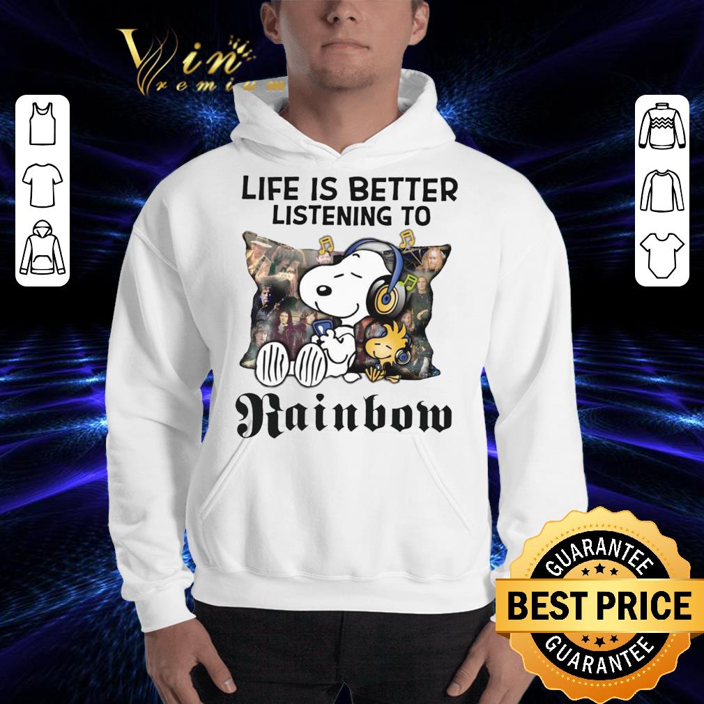 Premium Peanuts Snoopy Woodstock Life Is Better Listening To Rainbow Shirt Peanuts Snoopy Woodstock Life Is Better Listening To Rainbow Shirt 3 - Premium Peanuts Snoopy Woodstock Life Is Better Listening To Rainbow Shirt
