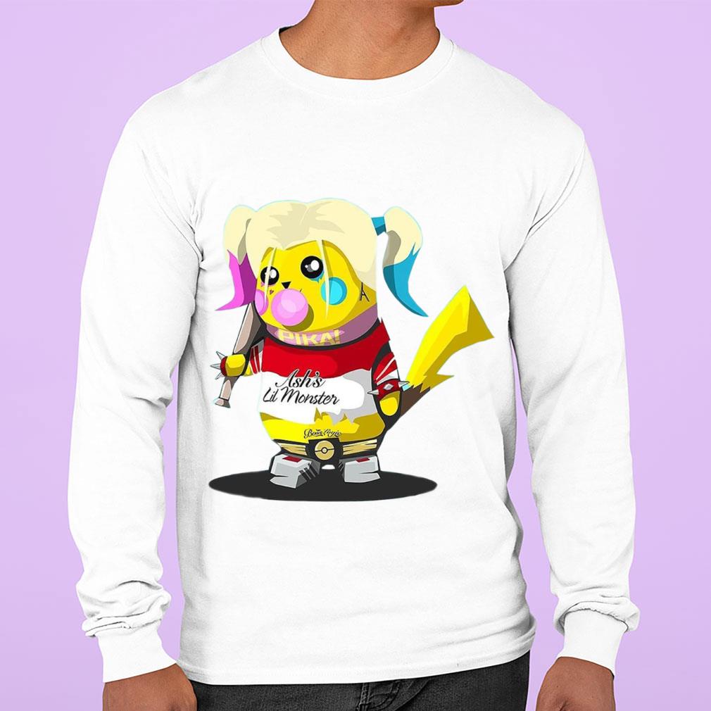 Premium Pikachu mashup Harley Quinn Ash's Lil Monster Shirt Pikachu mashup Harley Quinn Ash s Lil Monster Shirt 3 - Premium Pikachu mashup Harley Quinn Ash's Lil Monster Shirt