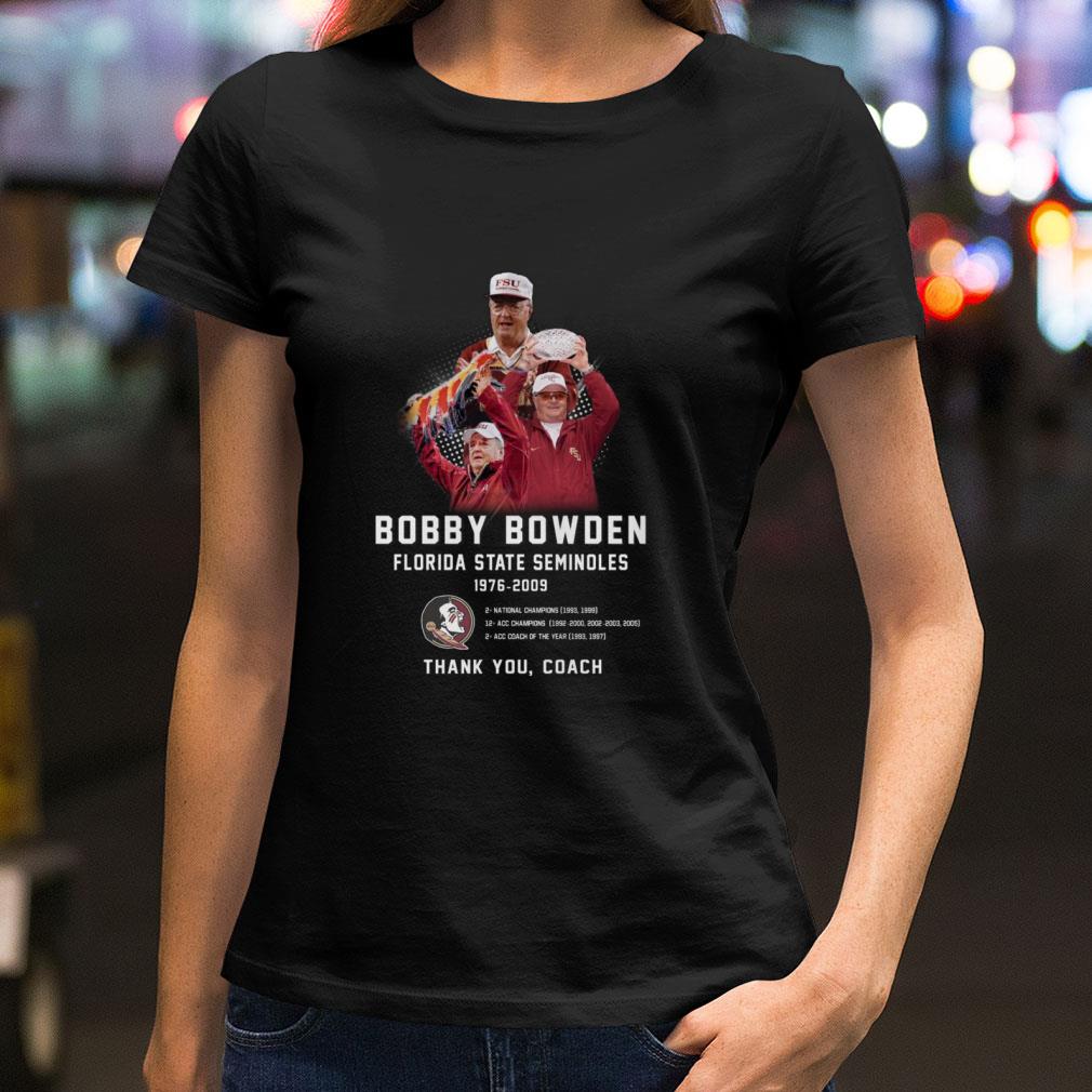 Hot RIP Bobby Bowden Florida State Seminoles 1976-2009 thank you coach shirt RIP Bobby Bowden Florida State Seminoles 1976 2009 thank you coach shirt 2 - Hot RIP Bobby Bowden Florida State Seminoles 1976-2009 thank you coach shirt