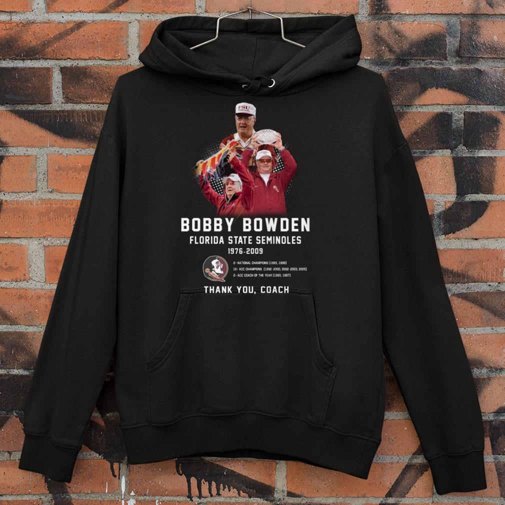 Hot RIP Bobby Bowden Florida State Seminoles 1976-2009 thank you coach shirt RIP Bobby Bowden Florida State Seminoles 1976 2009 thank you coach shirt 4 - Hot RIP Bobby Bowden Florida State Seminoles 1976-2009 thank you coach shirt