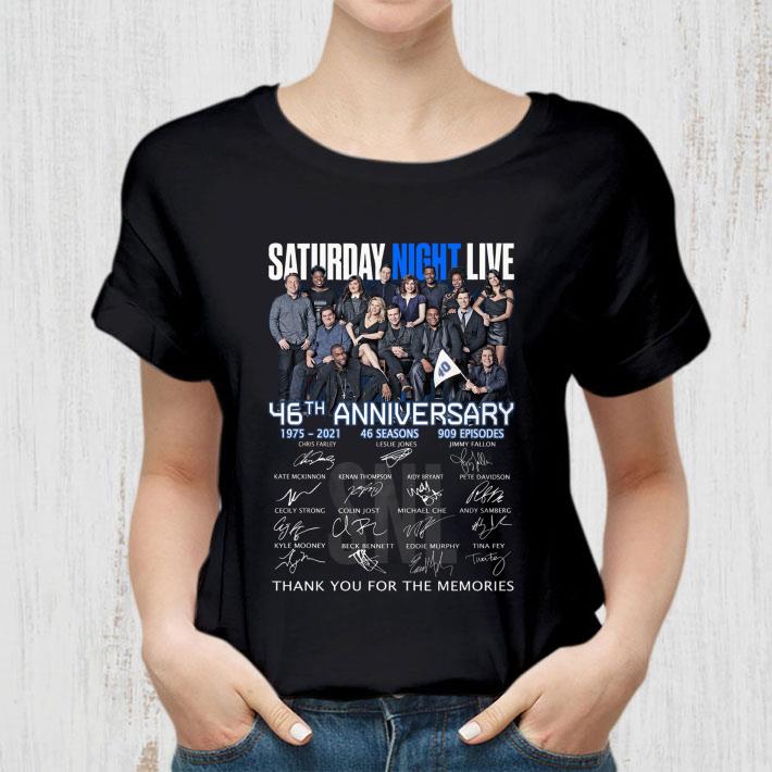 Funny SNL Saturday Night Live 46th Anniversary 1975-2021 46 Seasons 909 Episodes Signatures Thank You For The Memories Shirt SNL Saturday Night Live 46th Anniversary 1975 2021 46 Seasons 909 Episodes Signatures Thank You For The Memories Shirt 2 - Funny SNL Saturday Night Live 46th Anniversary 1975-2021 46 Seasons 909 Episodes Signatures Thank You For The Memories Shirt