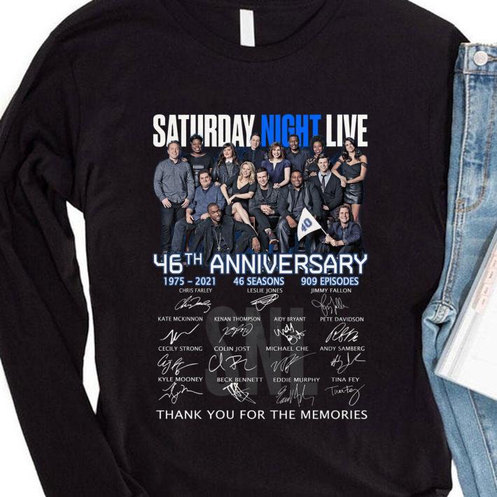 Funny SNL Saturday Night Live 46th Anniversary 1975-2021 46 Seasons 909 Episodes Signatures Thank You For The Memories Shirt SNL Saturday Night Live 46th Anniversary 1975 2021 46 Seasons 909 Episodes Signatures Thank You For The Memories Shirt 4 - Funny SNL Saturday Night Live 46th Anniversary 1975-2021 46 Seasons 909 Episodes Signatures Thank You For The Memories Shirt