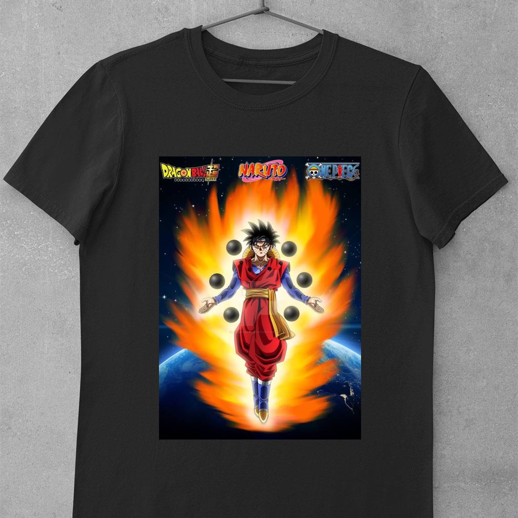 Premium Son Goku Naruto Luffy Dragon Ball Super Naruto One Piece Shirt