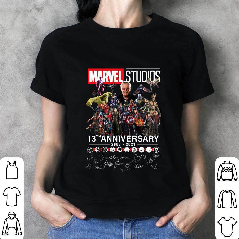 Official Stan Lee Marvel Studios 13th anniversary 2008-2021 signatures shirt Stan Lee Marvel Studios 13th anniversary 2008 2021 signatures shirt 3 - Official Stan Lee Marvel Studios 13th anniversary 2008-2021 signatures shirt