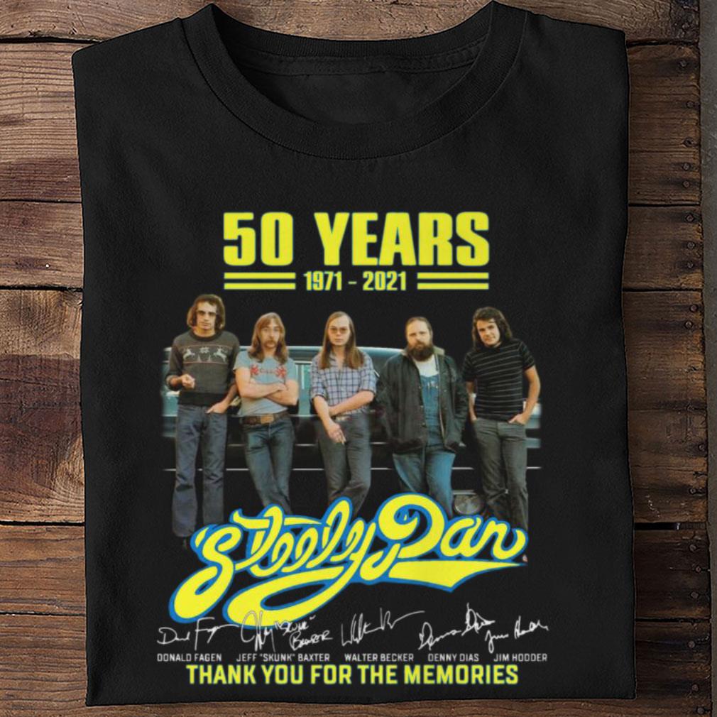 Hot Steely Dan 50 years 1971-2021 signatures thank you for the memories shirt Steely Dan 50 years 1971 2021 signatures thank you for the memories shirt 2 - Hot Steely Dan 50 years 1971-2021 signatures thank you for the memories shirt
