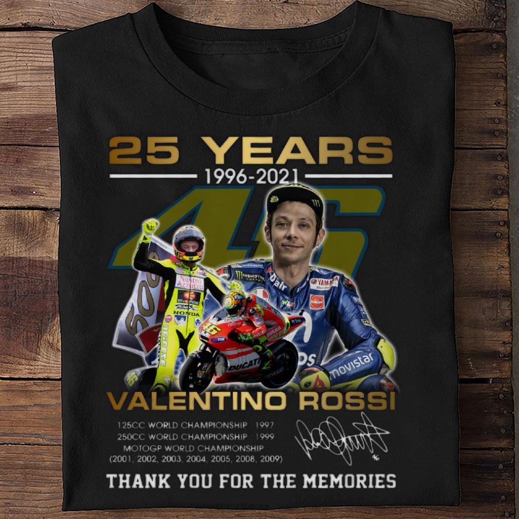 Premium Thank Memories VR46 Valentino Rossi 25 years 1996-2021 MotoGP World Championship Shirt Thank Memories VR46 Valentino Rossi 25 years 1996 2021 MotoGP World Championship Shirt 2 - Premium Thank Memories VR46 Valentino Rossi 25 years 1996-2021 MotoGP World Championship Shirt