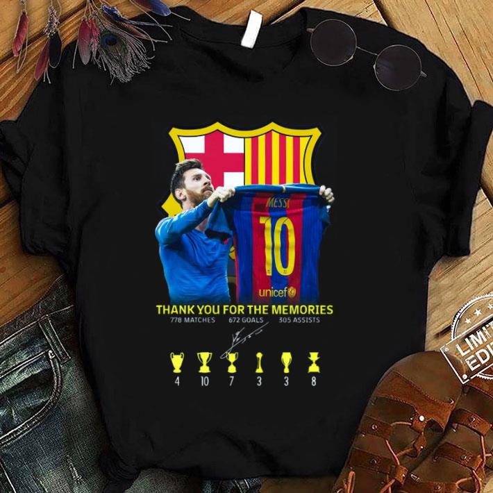 Awesome Thank You G.O.A.T. Messi 778 matches 672 goals 305 assists shirt