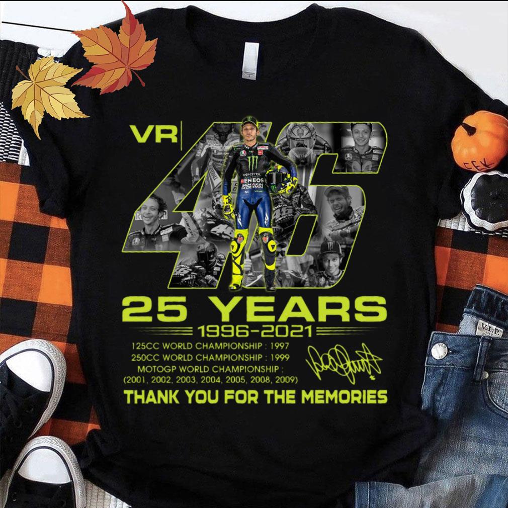 Awesome Thank You VR 46 25 years 1996-2021 MotoGP World Championship Signature Shirt