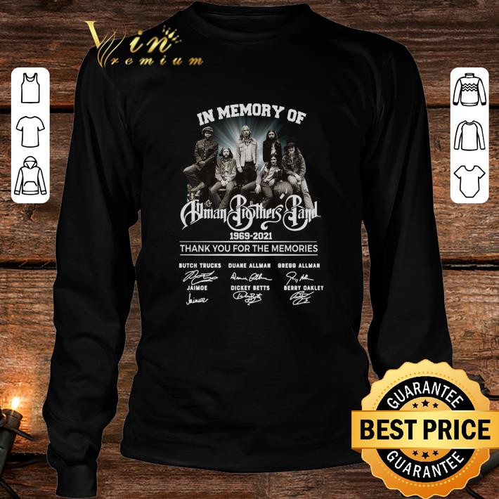 Best The Allman Brothers Band In Memory Of 1969-2021 thank you for the memories shirt The Allman Brothers Band In Memory Of 1969 2021 thank you for the memories shirt 4 - Best The Allman Brothers Band In Memory Of 1969-2021 thank you for the memories shirt