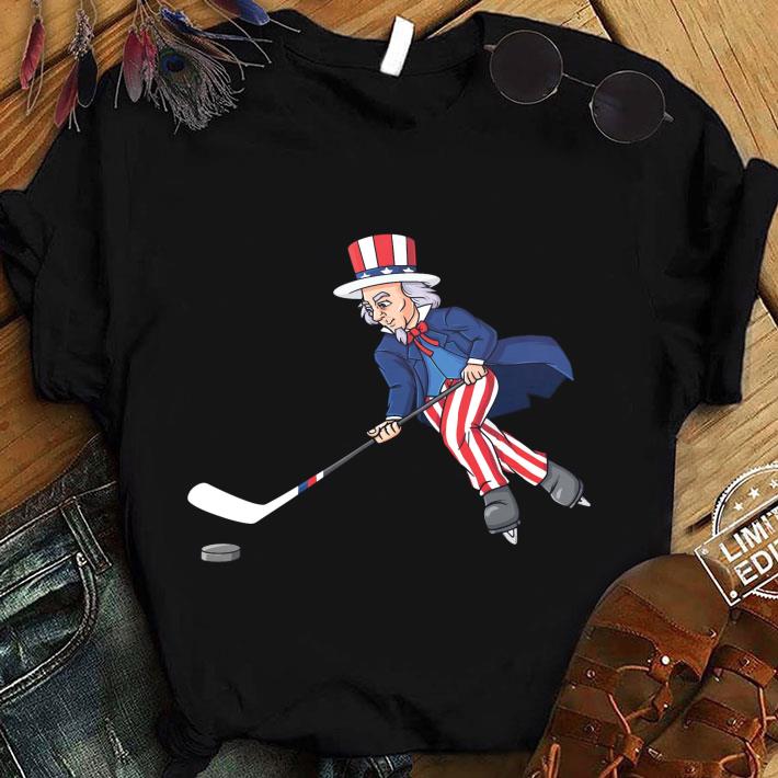Hot Uncle Sam Playing Hockey Patriots 4th Of July Independence Day Shirt Uncle Sam Playing Hockey Patriots 4th Of July Independence Day Shirt 1 - Hot Uncle Sam Playing Hockey Patriots 4th Of July Independence Day Shirt