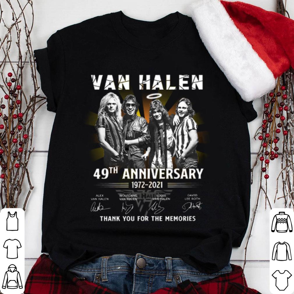 Original Van Halen band member 49th anniversary 1972-2021 signatures thank memories shirt Van Halen band member 49th anniversary 1972 2021 signatures thank memories shirt 1 - Original Van Halen band member 49th anniversary 1972-2021 signatures thank memories shirt
