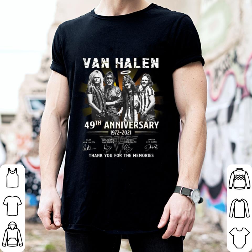 Original Van Halen band member 49th anniversary 1972-2021 signatures thank memories shirt Van Halen band member 49th anniversary 1972 2021 signatures thank memories shirt 2 - Original Van Halen band member 49th anniversary 1972-2021 signatures thank memories shirt