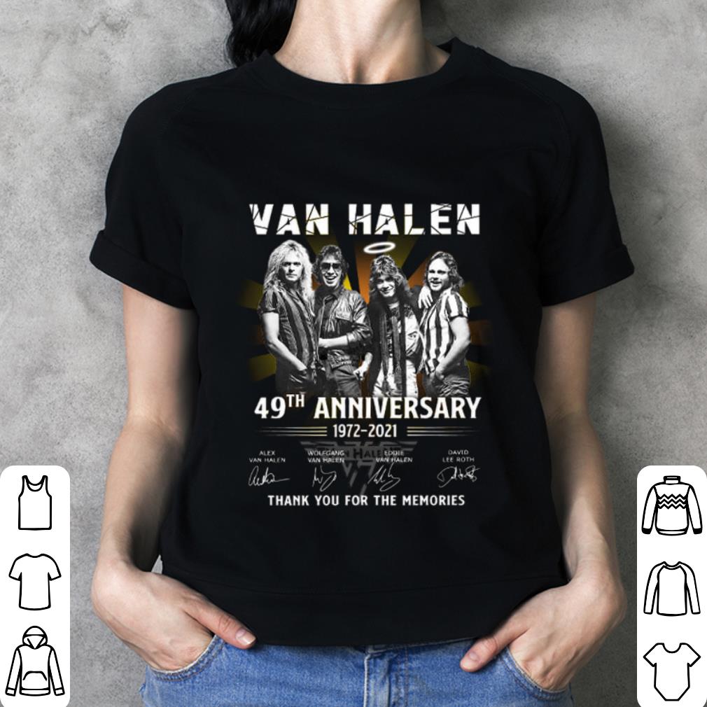 Original Van Halen band member 49th anniversary 1972-2021 signatures thank memories shirt Van Halen band member 49th anniversary 1972 2021 signatures thank memories shirt 3 - Original Van Halen band member 49th anniversary 1972-2021 signatures thank memories shirt