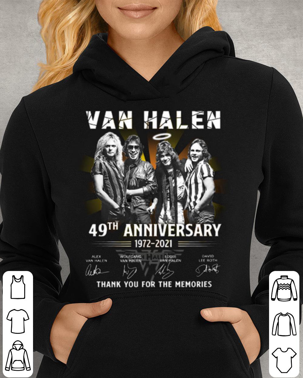 Original Van Halen band member 49th anniversary 1972-2021 signatures thank memories shirt Van Halen band member 49th anniversary 1972 2021 signatures thank memories shirt 4 - Original Van Halen band member 49th anniversary 1972-2021 signatures thank memories shirt
