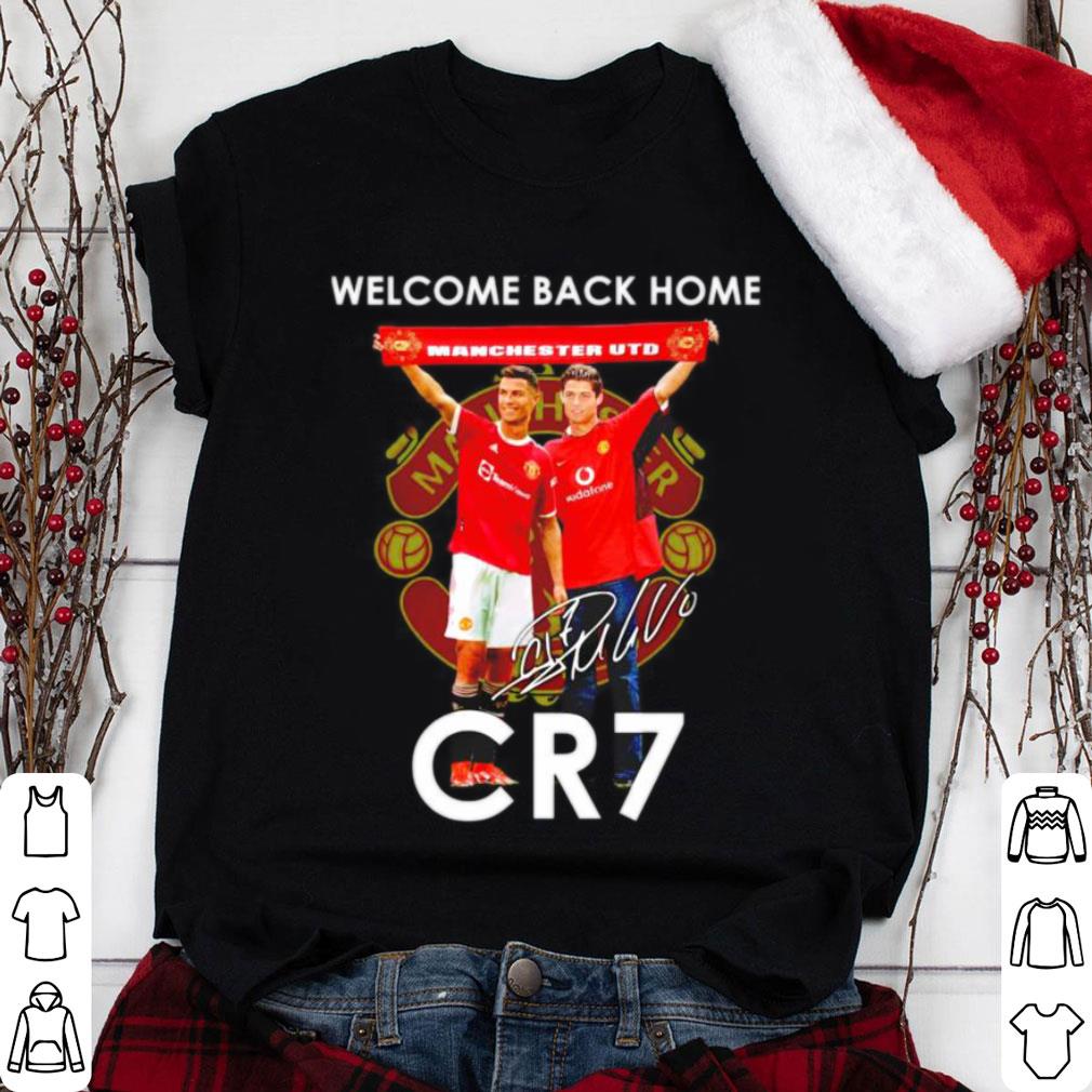 Awesome Welcome back home Manchester UTD CR7 Ronaldo signature shirt