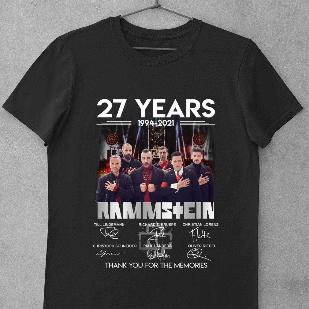 Best 27 Years 1994-2021 Rammstein Industrial Metal Band Signed Thank You For The Memories Shirt 27 Years 1994 2021 Rammstein Industrial Metal Band Signed Thank You For The Memories Shirt 1 - Best 27 Years 1994-2021 Rammstein Industrial Metal Band Signed Thank You For The Memories Shirt