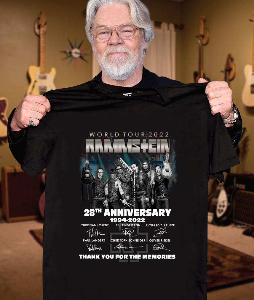 Best 28th anniversary 1994-2022 Rammstein World Tour 2022 thank you for the memories signatures shirt 28th anniversary 1994 2022 Rammstein World Tour 2022 thank you for the memories signatures shirt 3 - Best 28th anniversary 1994-2022 Rammstein World Tour 2022 thank you for the memories signatures shirt