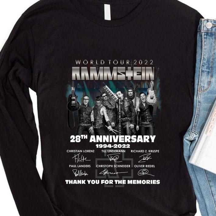 Best 28th anniversary 1994-2022 Rammstein World Tour 2022 thank you for the memories signatures shirt 28th anniversary 1994 2022 Rammstein World Tour 2022 thank you for the memories signatures shirt 4 - Best 28th anniversary 1994-2022 Rammstein World Tour 2022 thank you for the memories signatures shirt