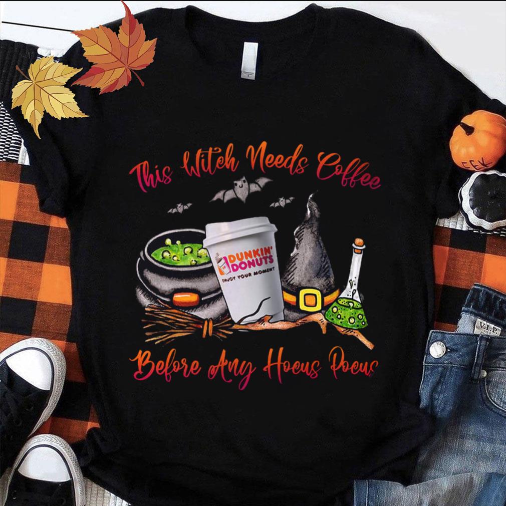 Official Dunkin Donuts Halloween This Witch Needs Coffee Before Any Hocus Pocus Shirt GAjDkG2f Dunkin Donuts Halloween This Witch Needs Coffee Before Any Hocus Pocus Shirt 1 - Official Dunkin Donuts Halloween This Witch Needs Coffee Before Any Hocus Pocus Shirt